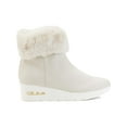thumbnail image 3 of DKNY Womens Abri Faux Suede Faux Fur Booties, 3 of 5