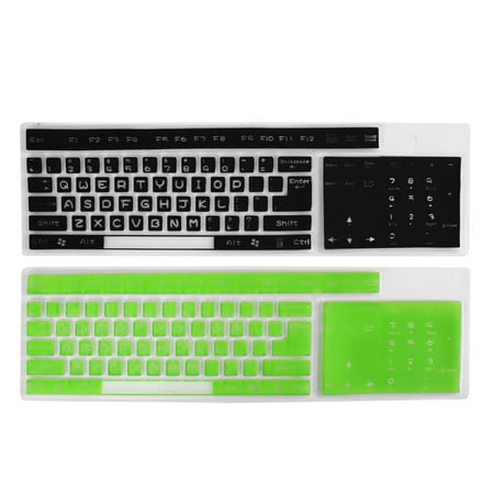 2 Pcs Silicone Black Green Full-size Desktop Keyboard Guard Film 44.5cm x 13.5cm 2 Pcs Silicone Black Green Full-size Desktop Keyboard Guard Film 44.5cm x 13.5cm
