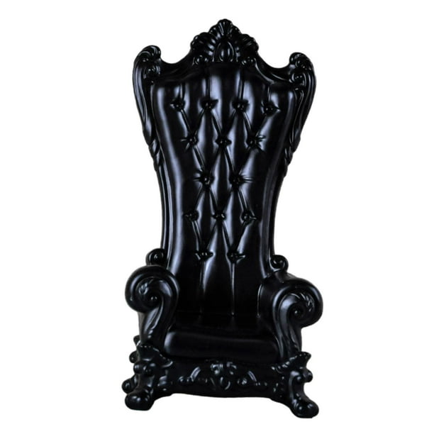 Colección de modelos de sofás a escala 1:12, sillones con respaldo alto simulados, mesas de arena negro