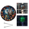 thumbnail image 2 of Flybaeast - Adorno de pared de búho que brilla en la oscuridad, acrílico luminoso, búho en rama, para ventana, sala de estar, cocina, decoración de Halloween (I), 2 of 8