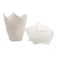 thumbnail image 3 of 50 piezas de envoltorios para cupcakes, moldes para cupcakes antigrasa, moldes para cupcakes tipo tulipán para hornear. Blanco, 3 of 8