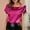 Hot Pink tops 2024 summer, variant on Wycnly Summer Tops for Women T Shirts for Women Going out off Shoulder Comfy Silky Satin Tunic Tops with Tie Trendy Solid Tee Tops Ladies Slash Neck Short Sleeve Shirts