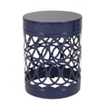thumbnail image 7 of Oufan Outdoor Side Table Set of 2, Decorative Garden Stool for Patio Heavy Duty Metal Frame Accent Table Modern End Table, Navy Blue, 7 of 7