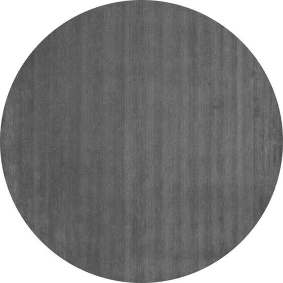 Ahgly Company Machine Washable Indoor Round Abstract Gray Contemporary Area Rugs, 7' Round