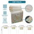 thumbnail image 6 of Fall Orange Leaves Table Runner-Cotton Linen- 90 Inch Holiday Dresser Scarves, Retro Autumn Green Teal Botanical Tablerunner for Kitchen Coffee/Dining Bedroom Living Room Dinner Scarf Décor 13x90, 6 of 7