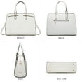thumbnail image 3 of Dasein Women's PU Leather Handbag, Buffalo-White, 3 of 6