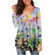thumbnail image 2 of Camiseta suelta estampada a la moda para mujer, blusa de manga larga, cuello redondo, camisetas informales Pompotops FGAJ5609, 2 of 6