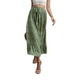 thumbnail image 4 of Txlixc, vestido Floral de verano para mujer, cintura alta, bohemio, fluido, falda oscilante, informal, línea A, cintura elástica, lazo, volante, longitud media, vestido de playa Txlixc  Casual, 4 of 7