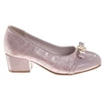 thumbnail image 2 of Badgley Mischka Girls Dress Shoes (Little Kids, Sizes 11–4), Blush, Size: 3, 2 of 7