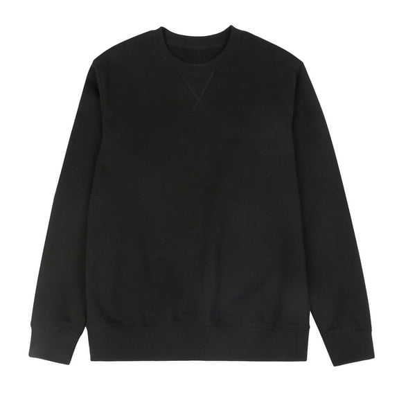 Mens Casual Shirts Qiggri Men's Casual Solid Colour Round Neck Sports Top Long Sleeved Top