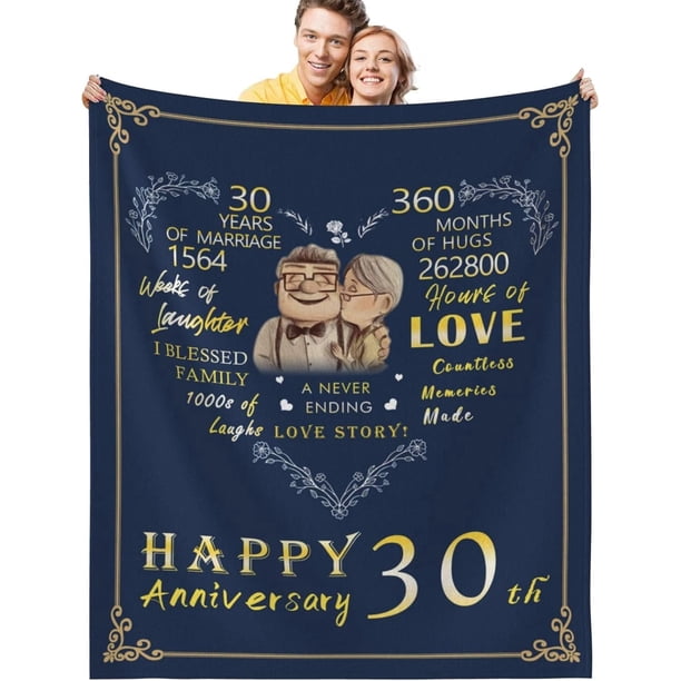 LHSHID 25th Wedding Wedding Anniversary Blanket for Couple Wedding Gifts for Couple Romantic 25 Years of Marriage Anniversary Throw Blanket 50x60in
