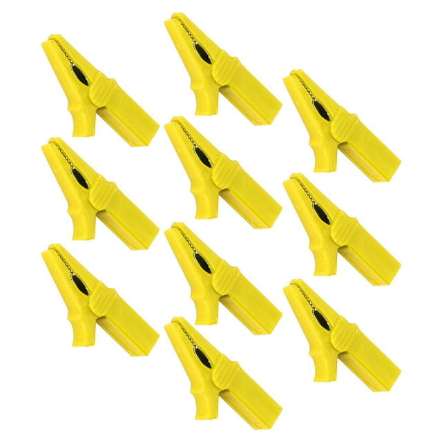 Battery Clamp Battery Test Clamp Electric Test Clip Booster Clamp 10PCS Battery Clamp 4mm Banana Jack Rear Brass Nickel Plated Full Protection For Ships RVs Trucks