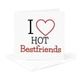thumbnail image 5 of 3drose, Text of I Love Hot Bestfriend, 6 Greeting Cards with Envelopes, 5 of 7