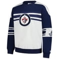 thumbnail image 2 of Men's-Starter  White Winnipeg Jets Defense Fleece Crewneck Pullover Sweatshirt, 2 of 3