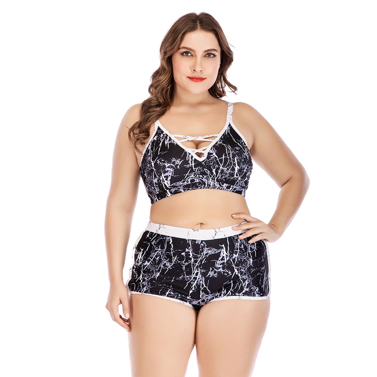 plus size swimwear with breast support