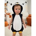 thumbnail image 5 of Cjfdfy Newborn Baby Boy Girl Halloween Animal Costume Romper Penguin Sleeveless Hooded Clothes Infant Cute My First Halloween Penguin Fall Winter Clothes 0-3Y, 5 of 9