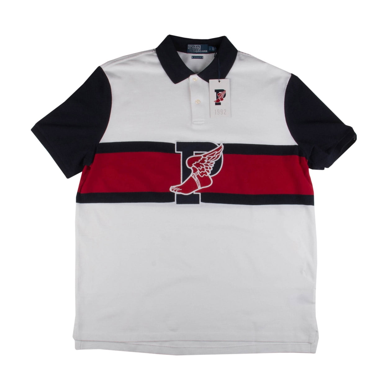 Polo Mens 1992 Stadium Collection P-Wing Classic Polo Red/White-Blue ...