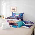 thumbnail image 6 of Manfei Cute Axolotl 7 Pieces Full Size Bedding Sets,Pastel Ocean Animal Full Size Bed in a Bag,Reversible, 6 of 7