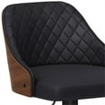 thumbnail image 3 of Edwin Tabouret de Bar Pivotant Réglable en Cuir Synthétique Vegan Noir, 3 of 9
