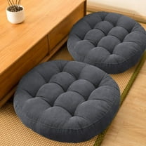Meditation Floor Pillow Large Round Floor Cushions for Adults Grass Green Corduroy Floor Seat Pillows Cushion for Living Room Tatami Yoga