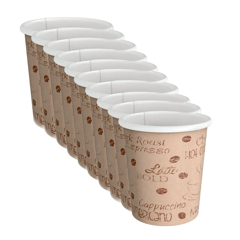 100 count 4 oz. Paper Cups Small Disposable Hot Coffee Espresso