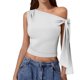 thumbnail image 1 of Xuyuer Women's Collar Sloping Collar Top Sleeveless Button Down Basic Casual Shirt Tank Top Tunic Blouse Shirt Tank Top Work Office Dressy Casual Solid Color Stretchy Shirts 2026, 1 of 4