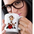 thumbnail image 2 of 3dRose, Cute Funny Unique Brown and White Cow Bowling Cartoon, 11oz Magic Transforming Mug, 2 of 8
