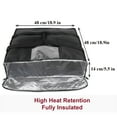 thumbnail image 2 of Large Insulated Pizza Carrier Bag for up to 2 Count 18" Pizzas with Ventilation and Zippered Closure for Pizza Delivery, Food Deliveries and Food Transport in Black in 20"L x 20"W x 6"H, 2 of 5