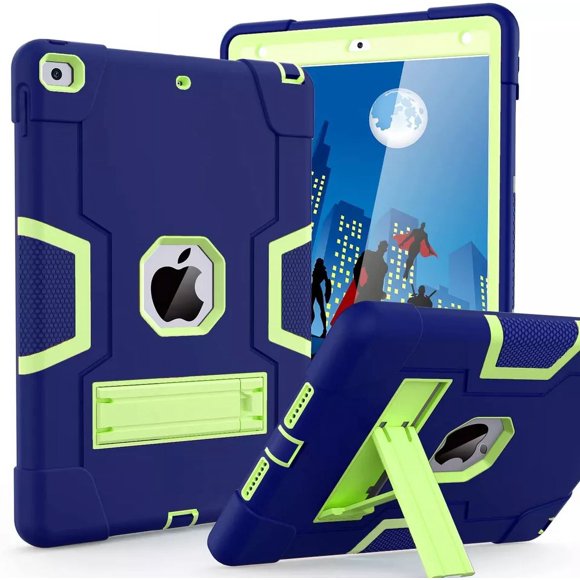 SuperShield iPad 10th Generation Case 10.9 Inch 2022 with Built-in 3 in 1 Kickstand Pencil Holder, Silicone Back Shell Protective Cover Case for iPad 10th Gen - Blue