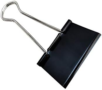 Tekola Extra Large Binder Clips 2.4-Inch (12 Pack), Big Paper Clamps for Office Supplies, Black