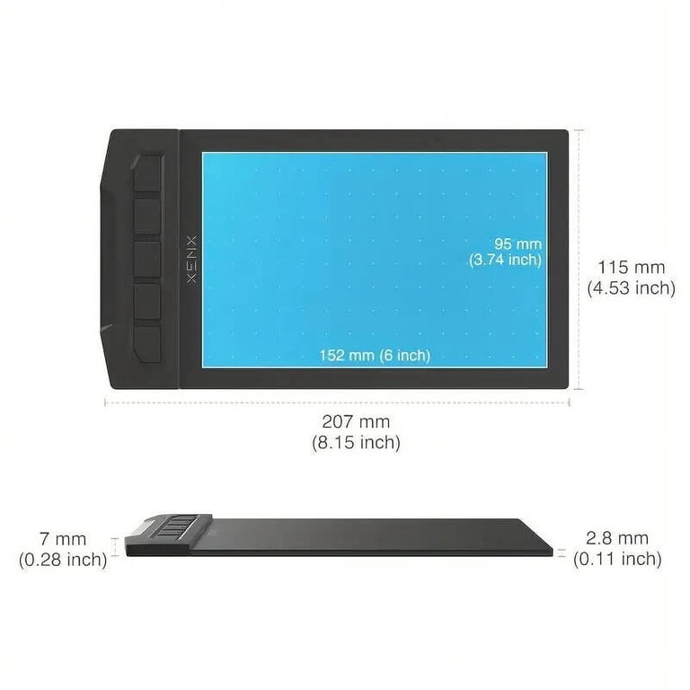 XENX X1-640 Digital Drawing Tablet, Mobile Connectivity, Thin