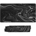 thumbnail image 2 of Black Fluid Pattern Marbled Mouse pad Desk Mat, 2 of 3