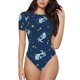 thumbnail image 1 of Balery Space Dinosaur Body de cuello redondo de manga corta para mujer Tops de manga corta Tops básicos-XX-Large, 1 of 7