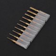 thumbnail image 3 of 10pcs Titanium Coated 0.8mm3.17mm End Mill Engraving Bits Rotary Cutter 1/8' Shank, 3 of 4