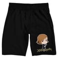 thumbnail image 4 of Jujutsu Kaisen Chibi Kugisaki Men's Black Sleep Pajama Shorts-Medium, 4 of 7