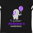 thumbnail image 4 of Inktastic I Support Alzheimer's Awareness Elephant with Balloon Boys or Girls Toddler T-Shirt, 4 of 5