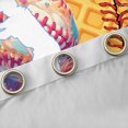 thumbnail image 4 of Erosebridal Light Blue Dripping Waffle Baseball Batter & Baseball Graphic Black Out Curtains, Baseball Graphic Curtains Pack of 2 (42x63 Each) for Boys And Girls Kids,Lightweight Room Decor, 4 of 6