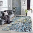 thumbnail image 3 of Moynesa 5'x7' Abstract Area Rugs, Washable Rug for Bedroom Ultra-Thin Non Slip Boho Living Room Rugs, Stain Resistant Indoor Non-Shedding Throw Carpet for Dining Room Kitchen Office,Blue, 3 of 8