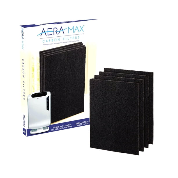 Fellowes 9324101 Filtro de Carbón para Purificador de Aire AeraMax 200, 4 Unidades, Negro