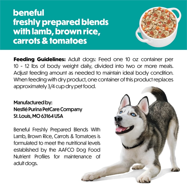 Beneful Chopped Blends With Lamb, Brown Rice, Carrots, Tomatoes & Spinach Wet Dog Food Tubs