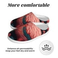 thumbnail image 6 of KLL Colorful Floral Flamingo Pattern Adult Unisex Cozy Slippers,Fuzzy Slip-on Slippers TPR Sole Slippers Comfort Plush Home Footwear for Indoor & Outdoor-39/40, 6 of 7