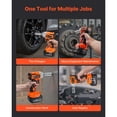 thumbnail image 6 of Cordless Impact Wrench with Brushless Motor, 280 ft-lbs Torque, 4000mAh Battery, 3 Speeds, for Auto Repair Construction, 6 of 12