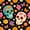 Black Orange 01, variant on Homewish Collage Halloween Skeleton Full Size Bedding Sets, Retro Pumpkin Crow Owl Full Size Bed in a Bag, Gray Reversible, 7 Pieces