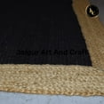 thumbnail image 3 of Jaipur Art And Craft Black Beige Border Jute Area Rug Rectangle Hand Braided Carpet (2.6x6 Sq ft), 3 of 7