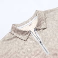 thumbnail image 7 of RUTAYY Men's Outfits Casual 2 Piece Solid Color Zipper Turndown Collar Short Sleeve Blouse and Drawstring Pocket Shorts Elegant Holiday Clothing Sets, 7 of 7