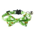 thumbnail image 2 of Visland Cat Collar Breakaway with Cute Bow Tie Bell - Bunny Carrot Eggs Pattern Cat Bowtie Collar for Cat Kitten Kitty Easter Gift, 2 of 8