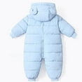 thumbnail image 4 of XUNKUSGA Infant Toddler Snowsuit 0-13Y Cute Baby Bear Snowsuit for Baby Girl Winter Coat Warm Hooded Jumpsuit for Boys Girls Windproof Long Sleeve Baby Winter Coat Blue, 4 of 7