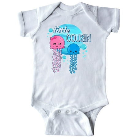 

Inktastic Little Cousin cute jellyfish Gift Baby Boy or Baby Girl Bodysuit