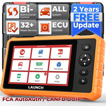 LAUNCH X431 CRP919W Bidirectional Scan Tool, All System Car Diagnostic Scan Tool OBD2 Scanner for All Cars with 32  Reset Service, Active Test, AutoVin, FCA Autoauth DoIP & CAN FD, 2-Year Free Update