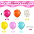 thumbnail image 4 of Yanonmyfd 60PC Rainbow Balloons Set, Colorful Balloons, 12 Inch Bright Color Yellow Orange Hot Pink Teal Blue Confetti Balloon Helium for Rainbow Wedding Day Birthday Party decorations,Pink Black Cow, 4 of 30